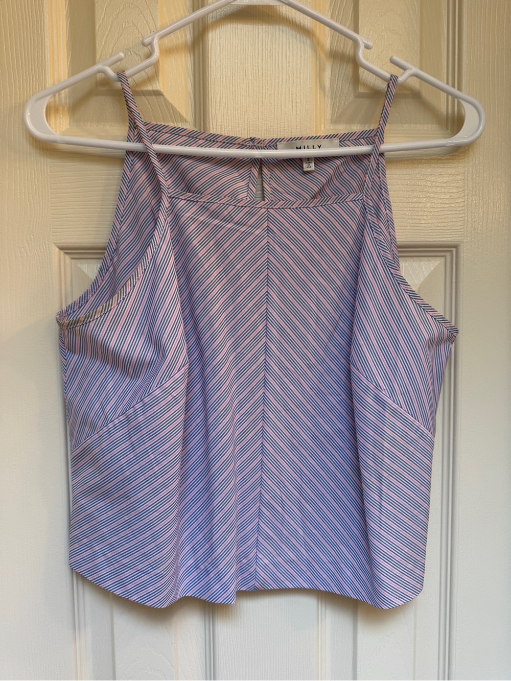 Milly Pink and Blue Striped Crop Top
